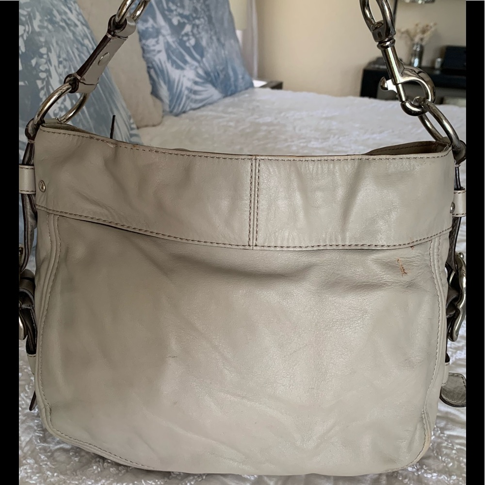 Coach Beige Leather Hobo - Picture 2 of 9